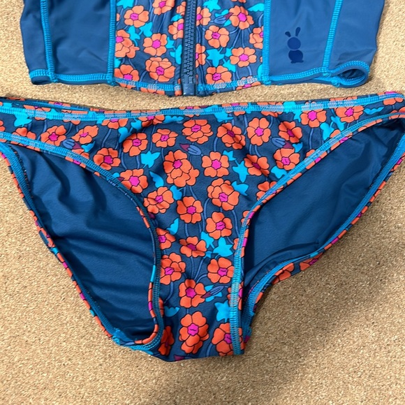 Marc Jacob Two Piece Diver Loom Swimsuit bikini set size small blue and orange - Picture 4 of 14